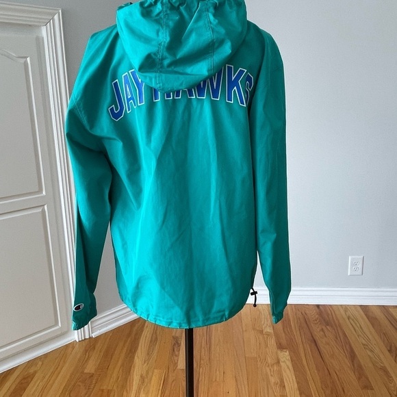 Champion Authentic Athletic wear half zip wind breaker rain KU Jayhawks size S - Picture 12 of 16